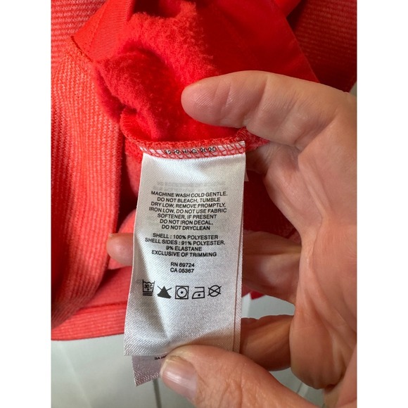 Columbia Sportswear Red Striped Quarter Zip Pullover Fleece Women's Size S - Picture 5 of 11